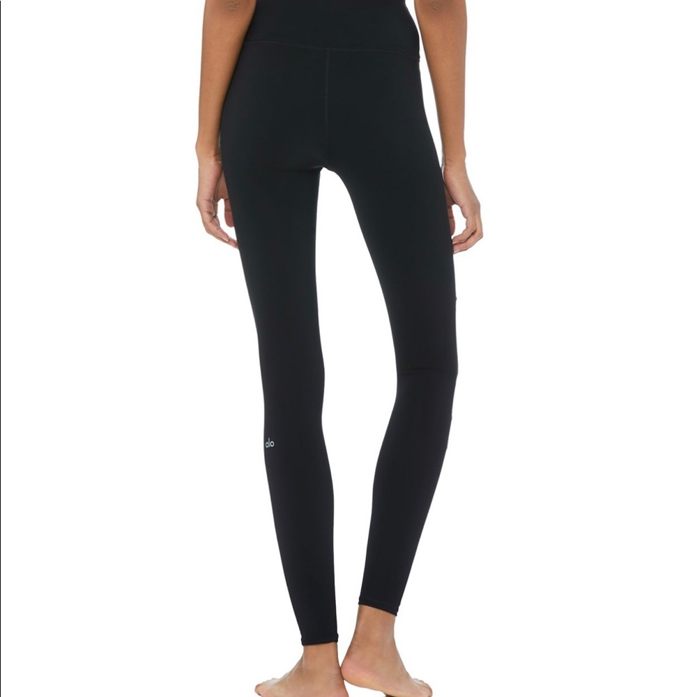 SOLD ALO YOGA LEGGINGS HIGH WAIST RIPPED WARRIOR - Picture 2 of 7